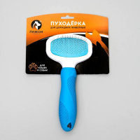 Пуходерка Пижон Premium с силиконовой ручкой, с каплями, 8 х 17 см, голубая Пуходерка Пижон Premium с силиконовой ручкой, с каплями, 8 х 17 см, голубая