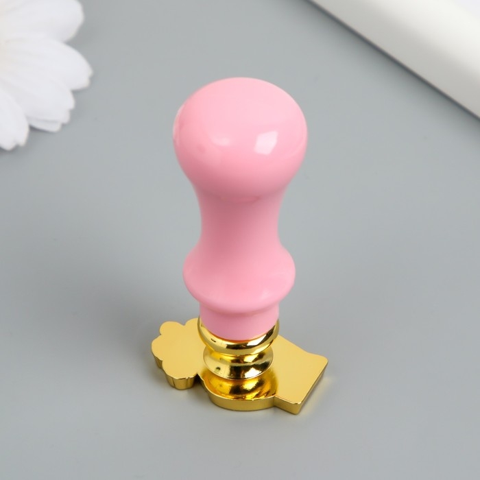 Печать для сургуча с пластиковой ручкой фигурная Печать для сургуча с пластиковой ручкой фигурная "Лейка с цветами" 6,3 см