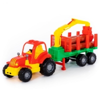 Трактор &laquo;Крепыш&raquo; с полуприцепом-лесовозом, МИКС