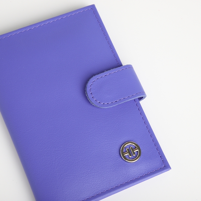 Обложка для автодокументов на кнопке, TEXTURA, цвет лиловый Обложка для автодокументов на кнопке, TEXTURA, цвет лиловый