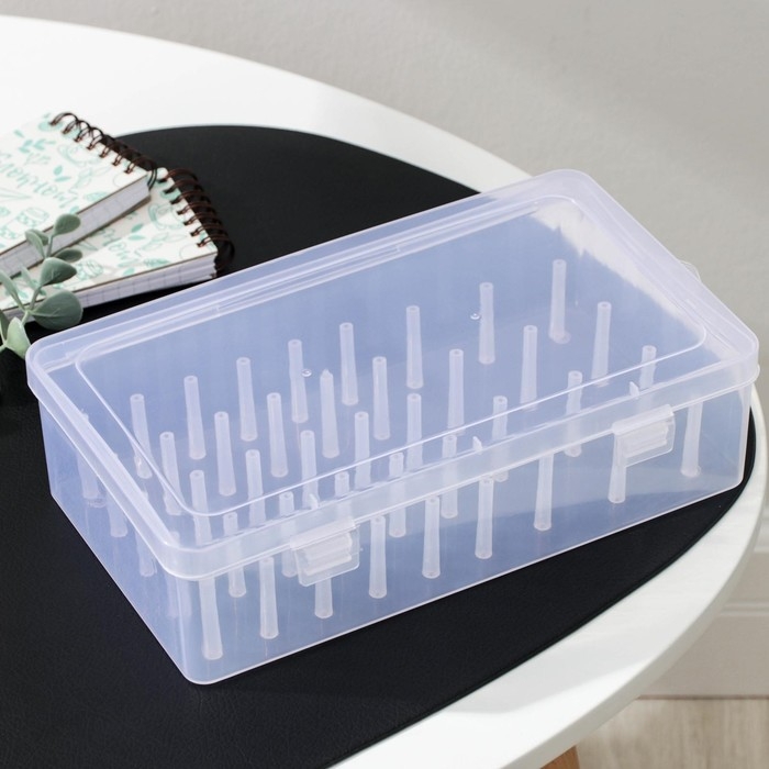 Органайзер для хранения ниток, 42 отделения, 23,5×13,5×6,5 см, цвет МИКС Органайзер для хранения ниток, 42 отделения, 23,5×13,5×6,5 см, цвет МИКС