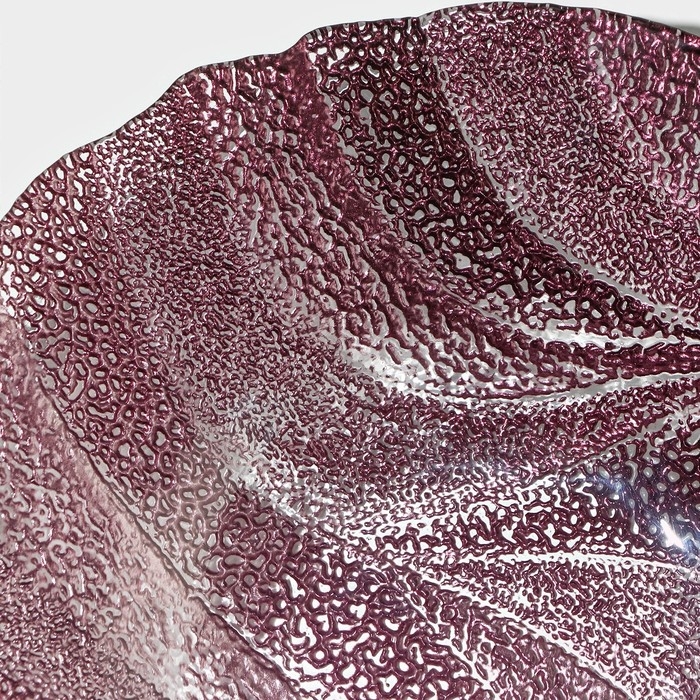 Салатник стеклянный &laquo;Драхна&raquo;, d=33 см, цвет бордовый