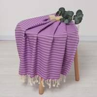Пештемаль &laquo;Полосы&raquo; 100х180 см, сиреневый