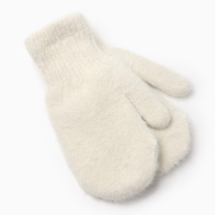 Варежки женские, цвет молочный, размер 20 Варежки женские, цвет молочный, размер 20