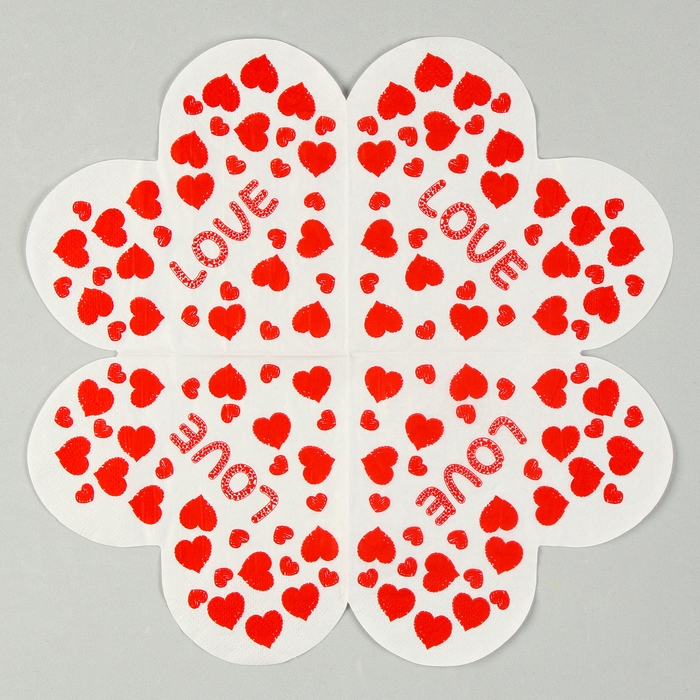 Салфетки бумажные «Любовь» 33х33 см, набор 20 шт. Салфетки бумажные «Любовь» 33х33 см, набор 20 шт.