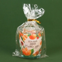 Новогодняя свеча в стакане «Теплых дней», аромат мандарин Новогодняя свеча в стакане «Теплых дней», аромат мандарин