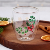 Стакан стеклянный с двойными стенками Дорого внимание «Зимние истории», 300 мл Стакан стеклянный с двойными стенками Дорого внимание «Зимние истории», 300 мл