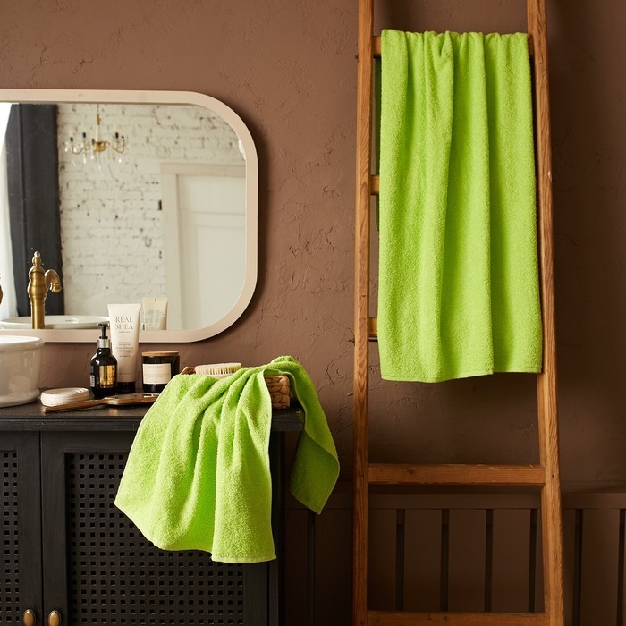 Полотенце махровое Экономь и Я 30*60 см, цв. зеленый, 100% хлопок, 320 гр/м2 Полотенце махровое Экономь и Я 30*60 см, цв. зеленый, 100% хлопок, 320 гр/м2