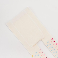 Колготки Крошка Я &laquo;Сердечки&raquo;, цвет молочный, рост 68-74 см