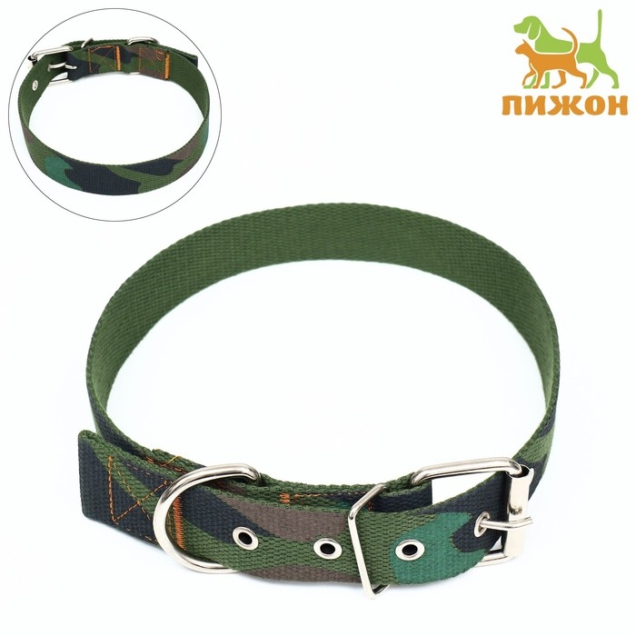 Ошейник брезентовый однослойный Ошейник брезентовый однослойный "Камуфляж", 72 х 3,5 см