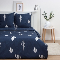 Постельное бельё Экономь и Я дуэт &laquo;Кактусы&raquo;, 143х215см-2шт,215х220см,70х70см-2шт, полисатин,80г/м&sup2;