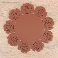 Подставка под горячее «Летний домик», d=19 см, цвет фиолетовый Подставка под горячее «Летний домик», d=19 см, цвет фиолетовый