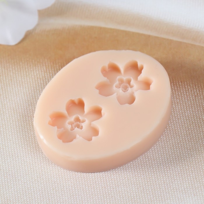 Молд силикон Молд силикон "Двойной цветок" 2,5х2,5х0,4 см