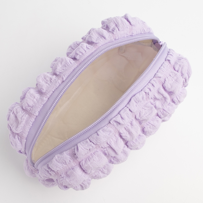 Косметичка на молнии, цвет сиреневый