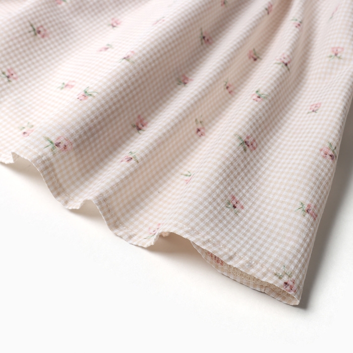 Платье Крошка Я "Цветочки", рост 80-86, бежевый