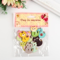 Пуговицы дерево для творчества 2 прокола "Котята" набор 10 шт 3х2,1х0,2 см Пуговицы дерево для творчества 2 прокола "Котята" набор 10 шт 3х2,1х0,2 см