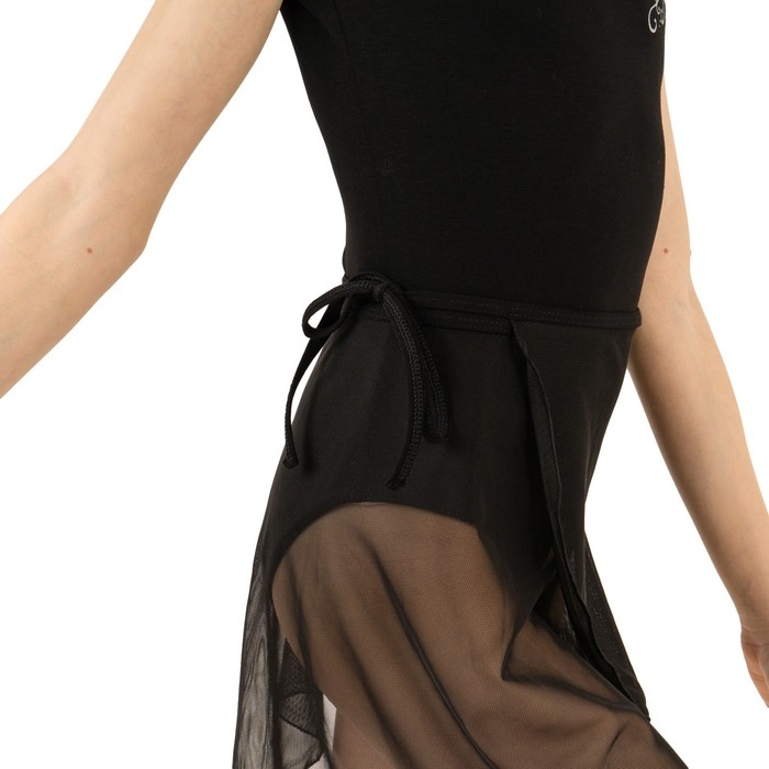 Юбка с запахом для гимнастики и танцев Grace Dance, р. 30-32, цвет чёрный