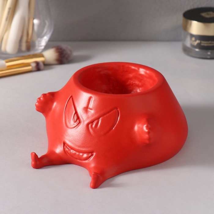 Предмет интерьера Предмет интерьера "Злобный смех" 6,5*12,5см красный