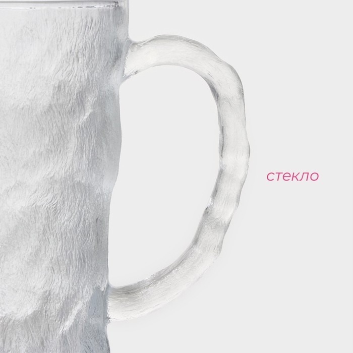 Кружка стеклянная Доляна «Айс», 340 мл Кружка стеклянная Доляна «Айс», 340 мл