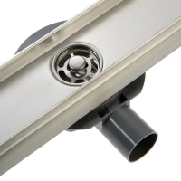 Трап ZEIN, c флaнцeм свободного вращения 360°, 7х120 см, d=40/50 мм, нерж. сталь, сатин Трап ZEIN, c флaнцeм свободного вращения 360°, 7х120 см, d=40/50 мм, нерж. сталь, сатин