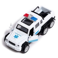 Машина металлическая «Джип 6X6 спецслужбы», 1:32, инерция, цвет белый Машина металлическая «Джип 6X6 спецслужбы», 1:32, инерция, цвет белый