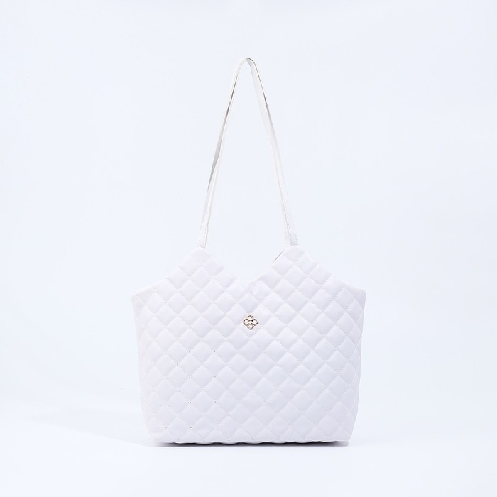 Сумка женская тоут на магните, цвет белый