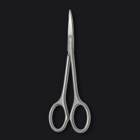 Ножницы маникюрные &laquo;Premium&raquo;, узкие, загнутые, 10,5 см, на блистере, цвет матовый серебристый