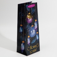 Пакет под бутылку &laquo;Новый год&raquo;, 13 х 36 х 10 см, Новый год