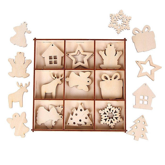 Набор для творчества в коробочке &laquo;Новогодние игрушки&raquo; 27 шт. в наборе