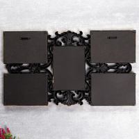 Фоторамка пластик на 5 фото 10х15 см "Узорная" тёмное золото 30,5х53 см Фоторамка пластик на 5 фото 10х15 см "Узорная" тёмное золото 30,5х53 см