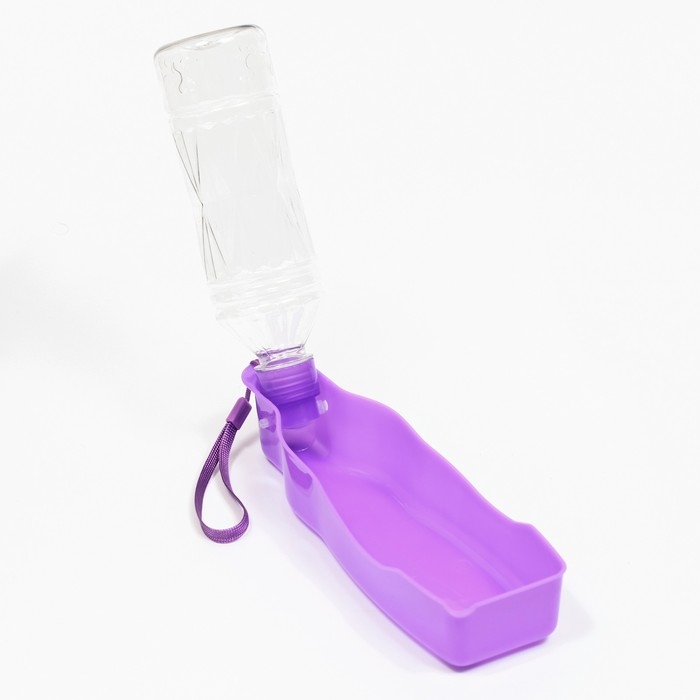 Автопоилка прогулочная с фигурной бутылочкой, 450 мл, фиолетовая Автопоилка прогулочная с фигурной бутылочкой, 450 мл, фиолетовая