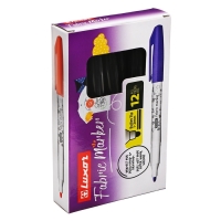 Маркер для ткани 1-2 мм Luxor "Fabric", пулевидный, черный Маркер для ткани 1-2 мм Luxor "Fabric", пулевидный, черный