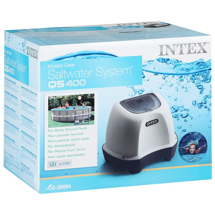 Хлоргенератор (система морской воды) Krystal Clear для бассейна до 17000 л, с таймером, 26664 INTEX Хлоргенератор (система морской воды) Krystal Clear для бассейна до 17000 л, с таймером, 26664 INTEX