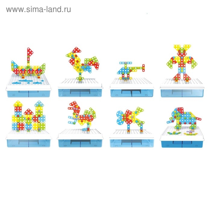 Конструктор с болтовым соединением &laquo;Забавные фигуры&raquo;, с отвёрткой и ключом, 129 деталей