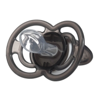 Соска - пустышка силиконовая ортодонтическая &laquo;Слоник&raquo;, от 0 мес., с колпачком, цвет черный