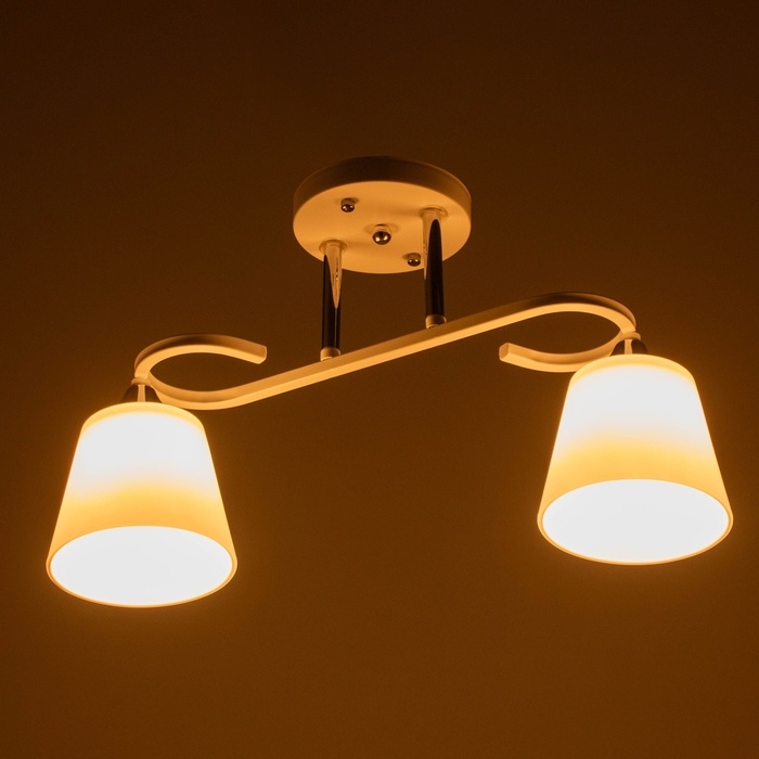 Люстра "Либерти" 2х60Вт Е27 Белый 44х12х25см