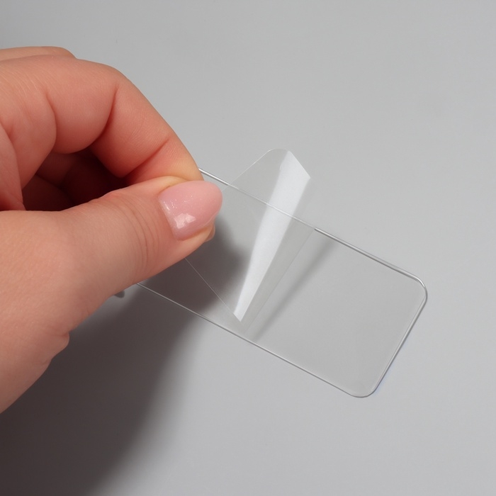 Органайзер для хранения, навесной, 1 секция, с клеевой основой, 20 &times; 17 &times; 6 см, цвет белый/прозрачный