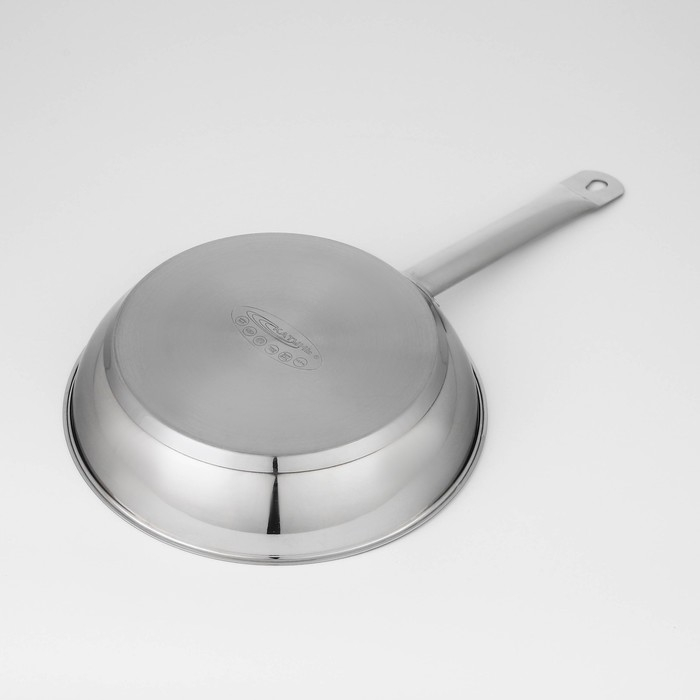 Сковорода &laquo;Общепит&raquo;, d=26 см, толщина корпуса 0,6 мм, дно 3,5 мм, с теплораспределительным слоем, индукция