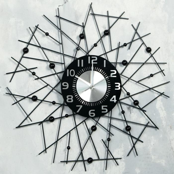 Часы настенные, интерьерные, большие Часы настенные, интерьерные, большие "Тези", бесшумные, d-60 см, циферблат d-22 см