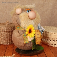 Оберег «Домовой Пузатик с пожеланиями», 28 см, микс Оберег «Домовой Пузатик с пожеланиями», 28 см, микс