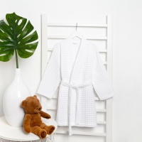 Халат вафельный детский Крошка Я "Boho" размер 32 (110-116 см) цвет белый, 100% хлопок 290 г/м2 Халат вафельный детский Крошка Я "Boho" размер 32 (110-116 см) цвет белый, 100% хлопок 290 г/м2