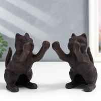 Держатели для книг чугун "Котята" набор 2 шт 12х10х5,5 см Держатели для книг чугун "Котята" набор 2 шт 12х10х5,5 см