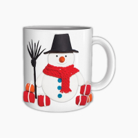 Новогодний набор для декора кружки полимерной глиной &laquo;Новый год! Весёлый снеговик&raquo;