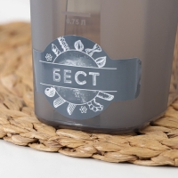 Ёмкость для сыпучих продуктов «Бест», 1,5 л, 9,5×19×14 см, прозрачный, крышка серая Ёмкость для сыпучих продуктов «Бест», 1,5 л, 9,5×19×14 см, прозрачный, крышка серая