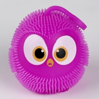 Мяч детский резиновый ёжка световой &laquo;Птички&raquo;, цвета МИКС , в шоубоксе