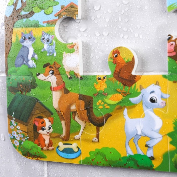 Мягкий пазл для малышей &laquo;На ферме&raquo;, 6 деталей, Крошка Я