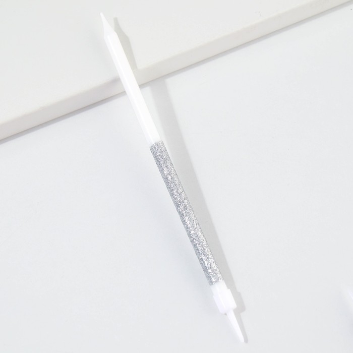 Свечи для торта &laquo;В твой день рождения&raquo;, серебро, 6 шт., 13 х 0,5 см