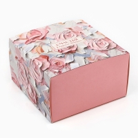 Коробка складная &laquo;Счастья в каждом моменте&raquo;, 14 х 14 х 8 см