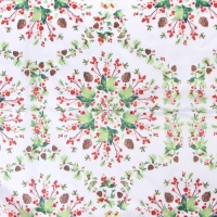 Скатерть Доляна "Хвойный узор" 145*220 см, 100% п/э