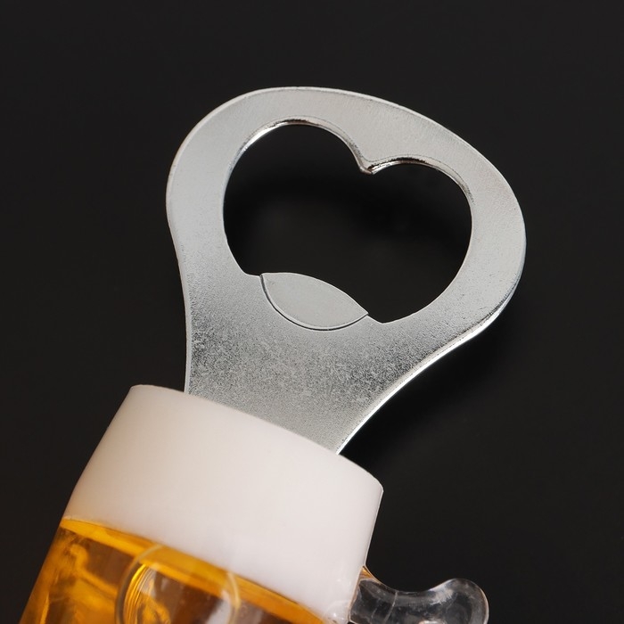 Открывашка Доляна «Пивная кружка», 10×5 см, цвет серебристый Открывашка Доляна «Пивная кружка», 10×5 см, цвет серебристый